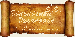 Đurđinka Dulanović vizit kartica